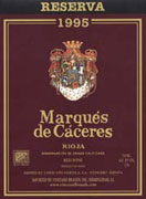 Marques de Caceres Rioja Reserva 1995 Front Label