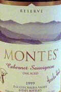 Montes Cabernet Sauvignon 2001 Front Label