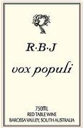 RBJ Vox Populi Grenache 2001 Front Label