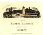 Robert Mondavi Napa Valley Merlot 1996 Front Label
