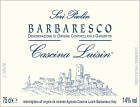 Cascina Luisin Barbaresco Sori Paolin 2009 Front Label
