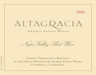 Araujo Altagracia 2001 Front Label