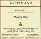 Sottimano Barbaresco Riserva 2008 Front Label