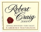 Robert Craig Cellars Howell Mountain Cabernet Sauvignon 2000 Front Label