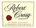 Robert Craig Cellars Mt. Veeder Cabernet Sauvignon 2000 Front Label