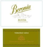 Bodegas Beronia Verdejo 2014 Front Label