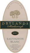 Drylands Sauvignon Blanc 2003 Front Label