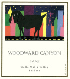 Woodward Canyon Barbera 2003 Front Label