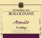 Bolognani Vigneti delle Dolomiti Armilo Teroldego 2010 Front Label