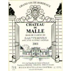 Chateau de Malle Sauternes 2001 Front Label