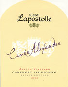 Lapostolle Cuvee Alexandre Cabernet Sauvignon 2003 Front Label