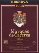 Marques de Caceres Rioja Reserva 1996 Front Label