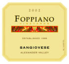 Foppiano Sangiovese 2002 Front Label