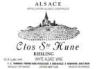 Trimbach Clos Ste. Hune 1999 Front Label