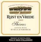 Rust en Vrede Stellenbosch Shiraz 2002 Front Label