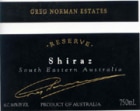 Greg Norman Estates Reserve Shiraz 2000 Front Label