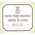 Chateau Pichon Longueville Comtesse de Lalande (slightly torn labels) 2001 Front Label