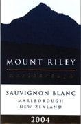 Mount Riley Sauvignon Blanc 2004 Front Label