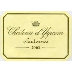 Chateau d'Yquem Sauternes 2003 Front Label