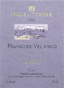 Miguel Torres Manso de Velasco Cabernet Sauvignon 2003 Front Label