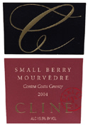 Cline Small Berry Mourvedre 2004 Front Label