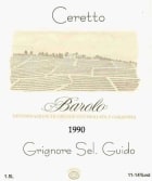 Ceretto Barolo Grignore 1990 Front Label