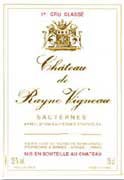 Chateau Rayne Vigneau Sauternes 2003 Front Label