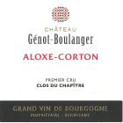 Domaine Genot-Boulanger Aloxe-Corton Clos du Chapitre Premier Cru 2012 Front Label