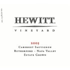 Hewitt Vineyard Cabernet Sauvignon (stained label) 2005 Front Label