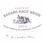 Chateau Haut-Brion Bahans-Haut-Brion 2005 Front Label
