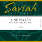 Saviah Une Vallee Red 2005 Front Label