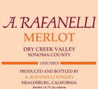 A. Rafanelli Merlot 2015 Front Label