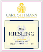 Carl Sittmann Riesling 2016  Front Label