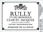Domaine de la Folie Rully Clos St. Jacques Premier Cru Blanc 2018  Front Label