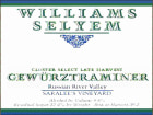 Williams Selyem Saralee's Vineyard Gewurztraminer 2015  Front Label