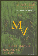 Munselle Vineyards River Ranch Sauvingnon Blanc 2015 Front Label