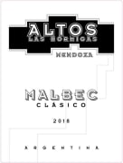 Altos Las Hormigas Clasico Malbec 2018  Front Label