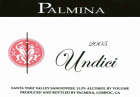 Palmina Undici Sangiovese 2005 Front Label