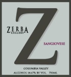 Zerba Cellars Sangiovese 2006 Front Label
