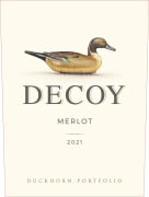 Decoy Merlot 2021  Front Label