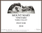 Mount Mary Vineyards Pinot Noir 2018  Front Label