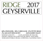 Ridge Geyserville (1.5 Liter Magnum) 2017 Front Label