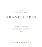 Chateau de Plaisance Anjou Grand Lopin Rouge 2019  Front Label