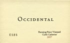 Occidental Cuvee Catherine Running Fence Vineyard Pinot Noir 2017  Front Label