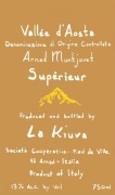 La Kiuva Societa Cooperativa La Kiuva Arnad-Montjovet Superieur 2016  Front Label