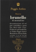 Poggio Antico Brunello di Montalcino Riserva 2015  Front Label