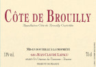 Domaine Jean-Claude Lapalu Cote de Brouilly 2021  Front Label
