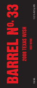 Kiepersol Estates Barrel No. 33 2008  Front Label