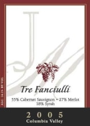 JM Cellars Tre Fanciulli Red 2005 Front Label