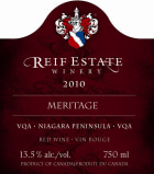 Reif Estate Winery Meritage Red 2010 Front Label